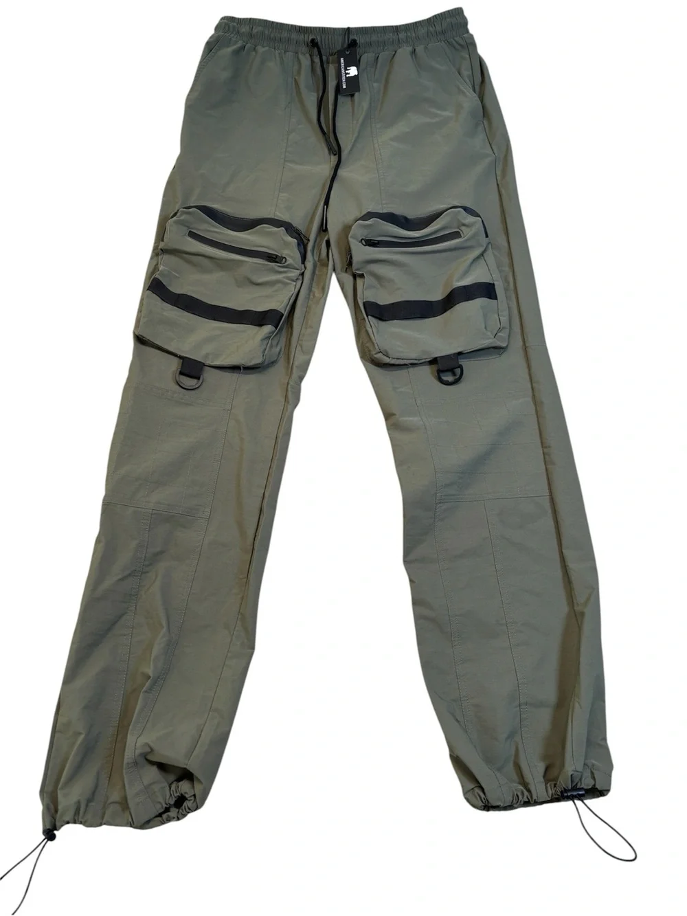 American Stitch Nylon Cargo Pants Olive Green Medium NWT Techwear Gorpcore